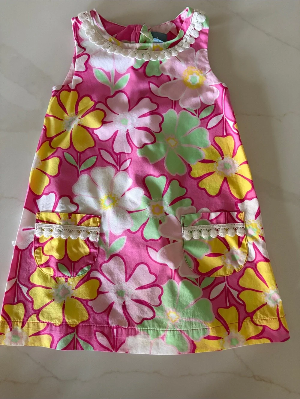 GAP Bright Pink Floral A-Line Skirt